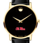 Ole Miss Men's Movado Gold Museum Classic Leather Shot #1