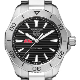 Ole Miss Men&#39;s TAG Heuer Steel Aquaracer with Black Dial Shot #1
