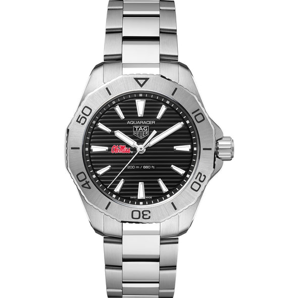 Ole Miss Men&#39;s TAG Heuer Steel Aquaracer with Black Dial Shot #2