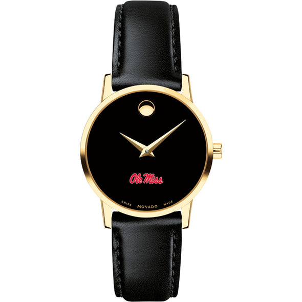 Ole Miss Women&#39;s Movado Gold Museum Classic Leather Shot #2