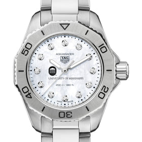 Ole Miss Women&#39;s TAG Heuer Steel Aquaracer with Diamond Dial Shot #1