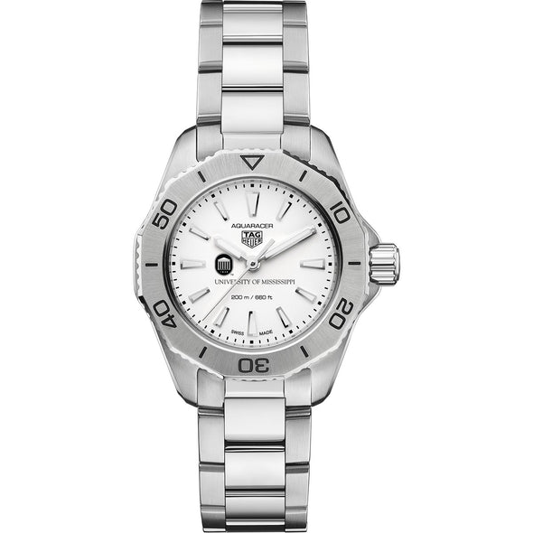 Ole Miss Women&#39;s TAG Heuer Steel Aquaracer with Silver Dial Shot #2