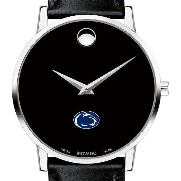 Penn State Men&#39;s Movado Museum with Leather Strap Shot #1