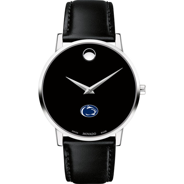 Penn State Men&#39;s Movado Museum with Leather Strap Shot #2