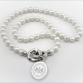 Penn State Pearl Necklace with Sterling Silver Charm Shot #1