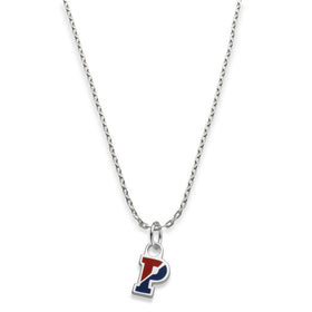 Penn Sterling Silver Necklace with Enamel Charm Shot #1
