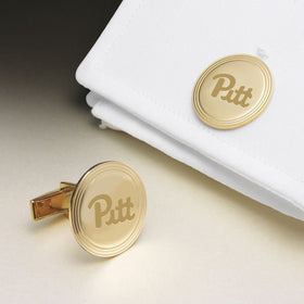 Pitt 14K Gold Cufflinks Shot #1