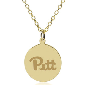 Pitt 18K Gold Pendant &amp; Chain Shot #1
