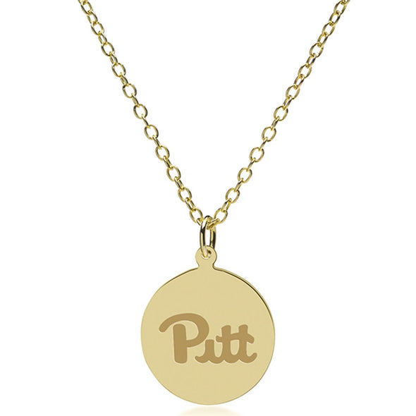 Pitt 18K Gold Pendant &amp; Chain Shot #2