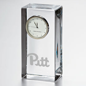 Pitt Tall Glass Desk Clock by Simon Pearce Shot #1
