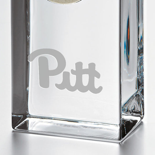 Pitt Tall Glass Desk Clock by Simon Pearce Shot #2