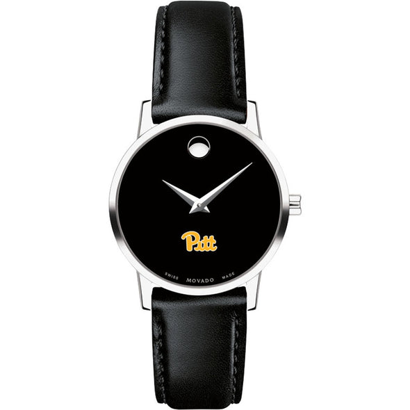 Pitt Women&#39;s Movado Museum with Leather Strap Shot #2