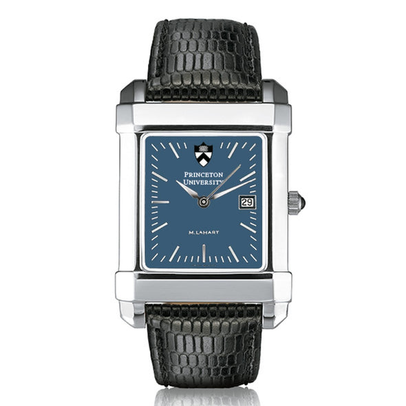 Princeton Men&#39;s Blue Quad Watch with Leather Strap Shot #2
