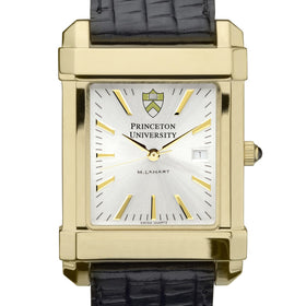 Princeton Men&#39;s Gold Watch with 2-Tone Dial &amp; Leather Strap at M.LaHart &amp; Co. Shot #1