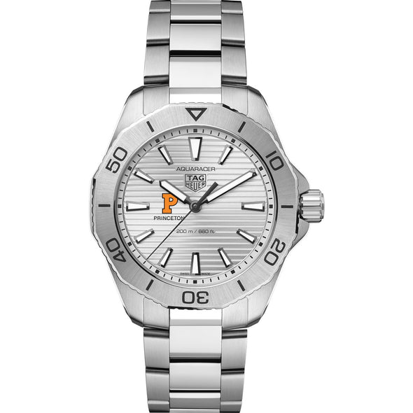 Princeton Men&#39;s TAG Heuer Steel Aquaracer with Silver Dial Shot #2