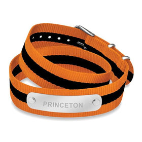 Princeton University Double Wrap RAF Nylon ID Bracelet Shot #1