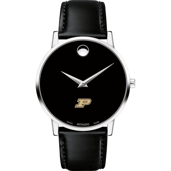 Purdue Men&#39;s Movado Museum with Leather Strap Shot #2