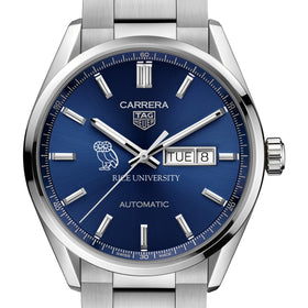 Rice Men&#39;s TAG Heuer Carrera with Blue Dial &amp; Day-Date Window Shot #1