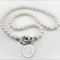 Rice University Pearl Necklace with Sterling Silver Charm Shot #1