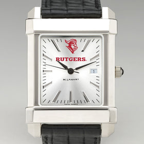 Rutgers University Men&#39;s Collegiate Watch with Leather Strap Shot #1