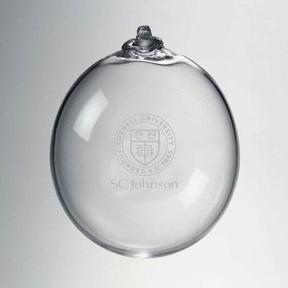 SC Johnson College Glass Ornament by Simon Pearce Shot #1