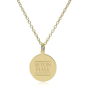 Seton Hall 14K Gold Pendant &amp; Chain Shot #1
