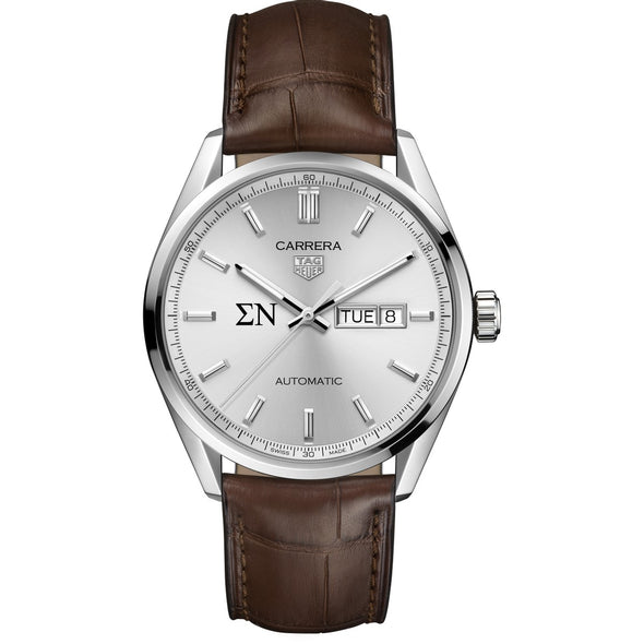 Sigma Nu Men&#39;s TAG Heuer Automatic Day/Date Carrera with Silver Dial Shot #2