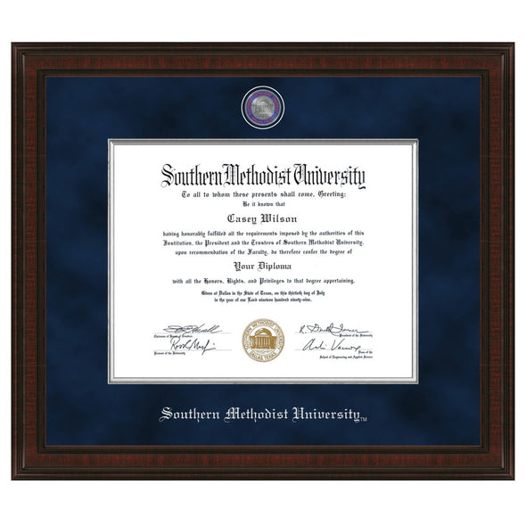 SMU Excelsior Diploma Frame Masters/Ph.D. Shot #1