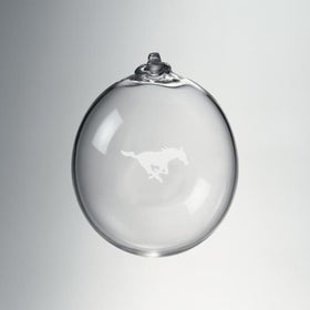 SMU Glass Ornament by Simon Pearce Shot #1
