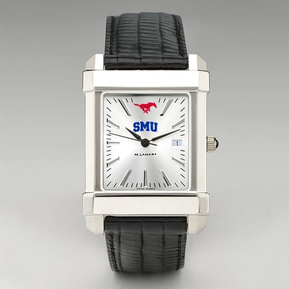 SMU Men&#39;s Collegiate Watch with Leather Strap Shot #2