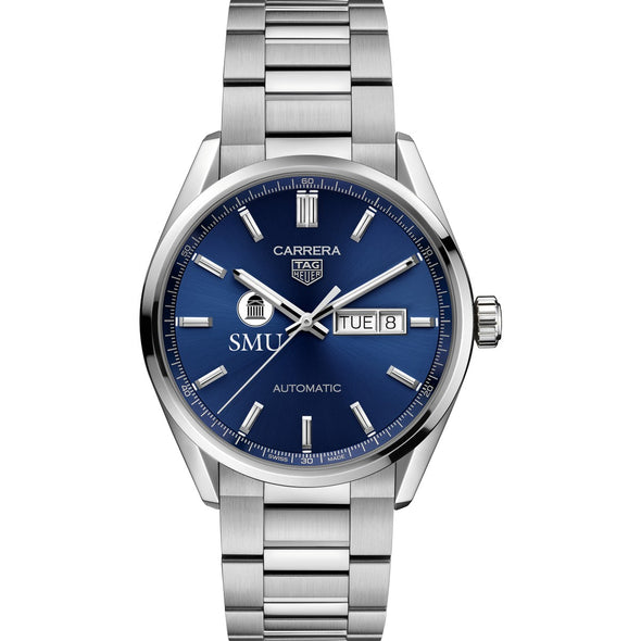 SMU Men&#39;s TAG Heuer Carrera with Blue Dial &amp; Day-Date Window Shot #2