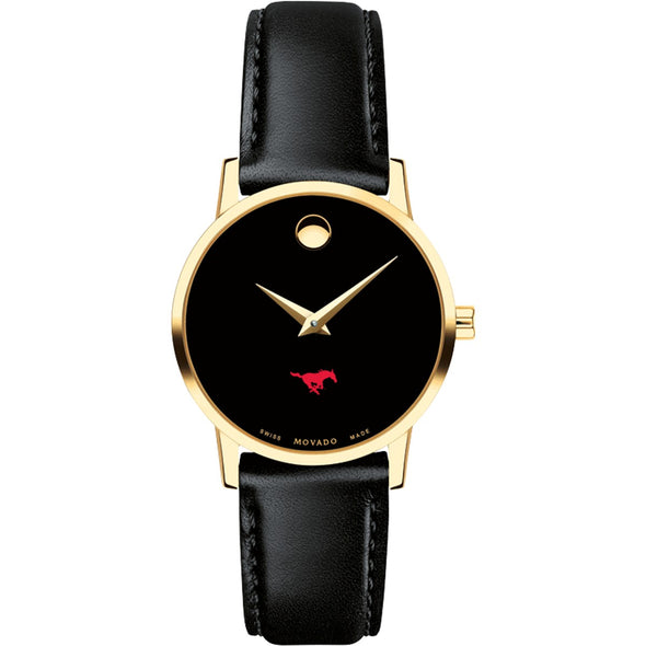 SMU Women&#39;s Movado Gold Museum Classic Leather Shot #2