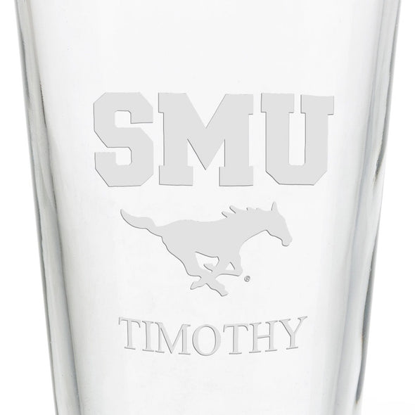 Southern Methodist University 16 oz Pint Glass- Set of 2 Shot #3