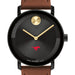 Southern Methodist University Men's Movado BOLD with Cognac Leather Strap