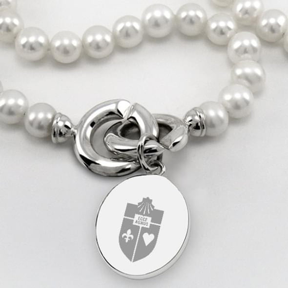 St. John&#39;s Pearl Necklace with Sterling Silver Charm Shot #2