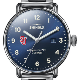 St. John&#39;s Shinola Watch, The Canfield 43mm Blue Dial Shot #1