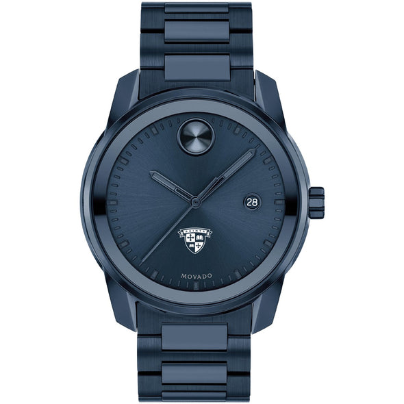 St. Lawrence University Men&#39;s Movado BOLD Blue Ion with Date Window Shot #2