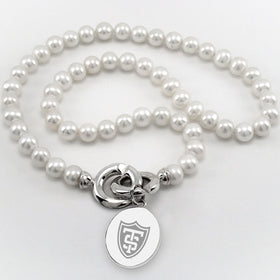 St. Thomas Pearl Necklace with Sterling Silver Charm Shot #1