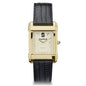 Stanford Men's Gold Quad with Leather Strap Shot #2