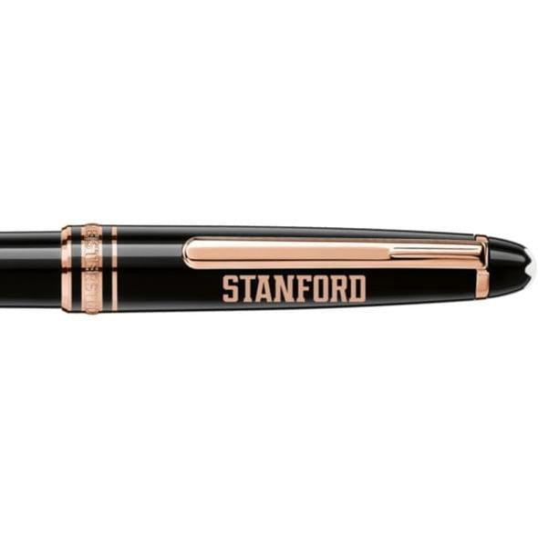 Stanford Montblanc Meisterstück Classique Ballpoint Pen in Red Gold Shot #2