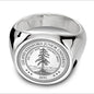 Stanford Sterling Silver Round Signet Ring Shot #1