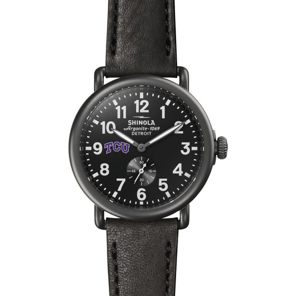 TCU Shinola Watch, The Runwell 41mm Black Dial Shot #2
