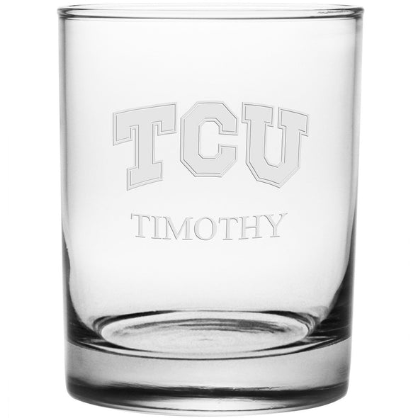 TCU Tumbler Glasses - Set of 2 Made in USA Shot #2