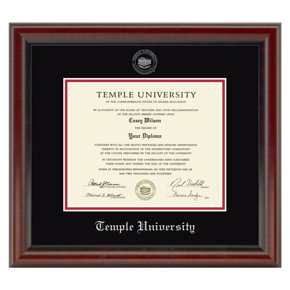 Temple Diploma Frame, the Fidelitas Shot #1