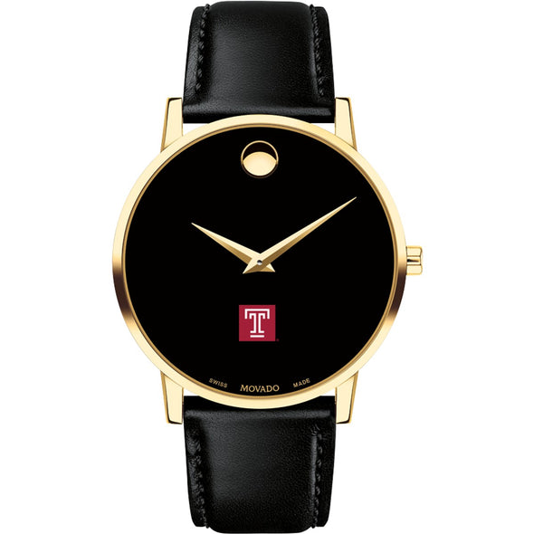 Temple Men&#39;s Movado Gold Museum Classic Leather Shot #2