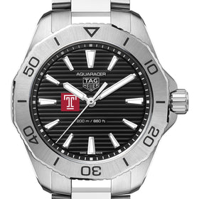 Temple Men&#39;s TAG Heuer Steel Aquaracer with Black Dial Shot #1
