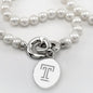 Temple Pearl Necklace with Sterling Silver Charm Shot #2