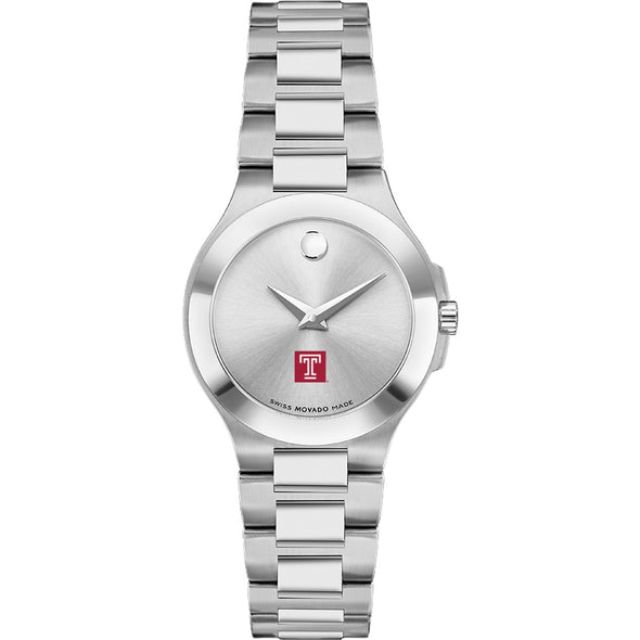 Temple Women&#39;s Movado Collection Stainless Steel Watch with Silver Dial Shot #2