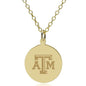 Texas A&M 14K Gold Pendant & Chain Shot #1