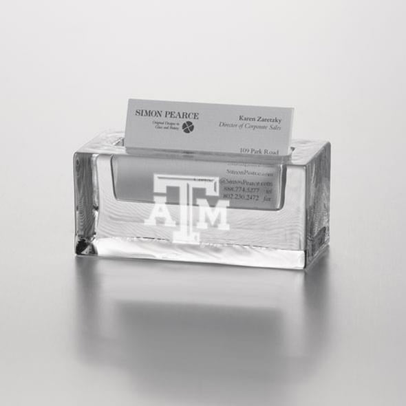 Texas A&amp;M Glass Business Cardholder by Simon Pearce Shot #2